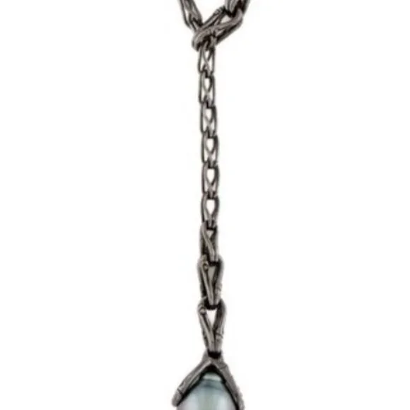 JOHN HARDY PEARL & DIAMOND STERLING SILVER 925 BAMBOO LAVALIER NECKLACE - Picture 7 of 11